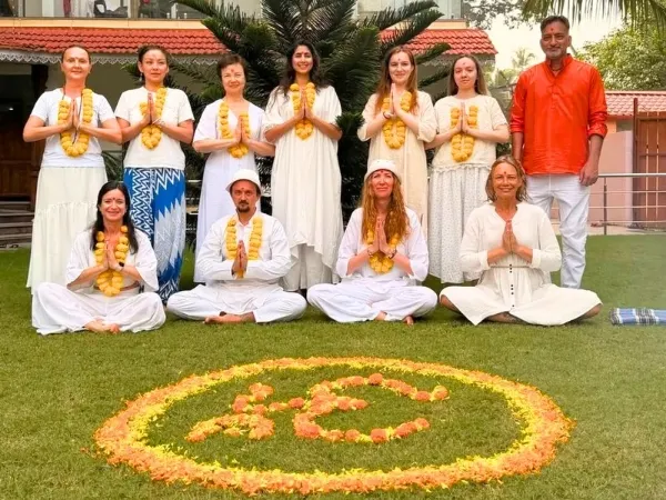 Group Photo of 200 Hour YTTC Students at Rishikul Yogshala Goa